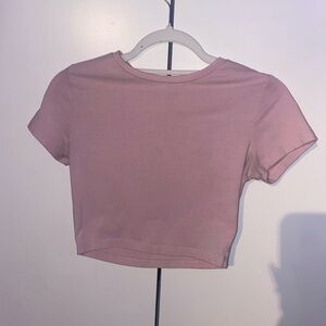 women’s small pink crop top